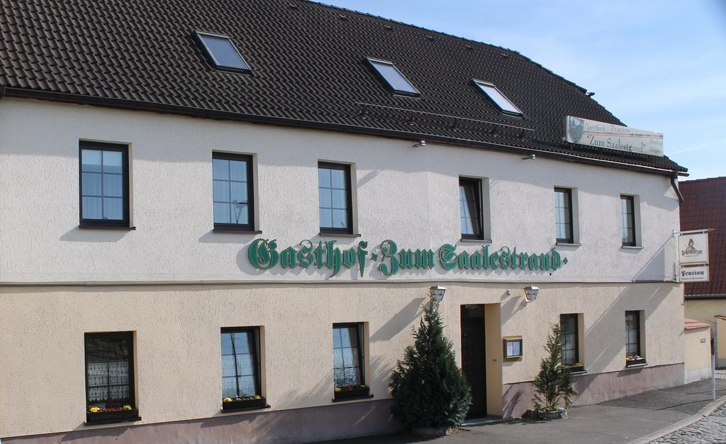Gasthof & Pension Zum Saalestrand Bad Durrenberg Bagian luar foto